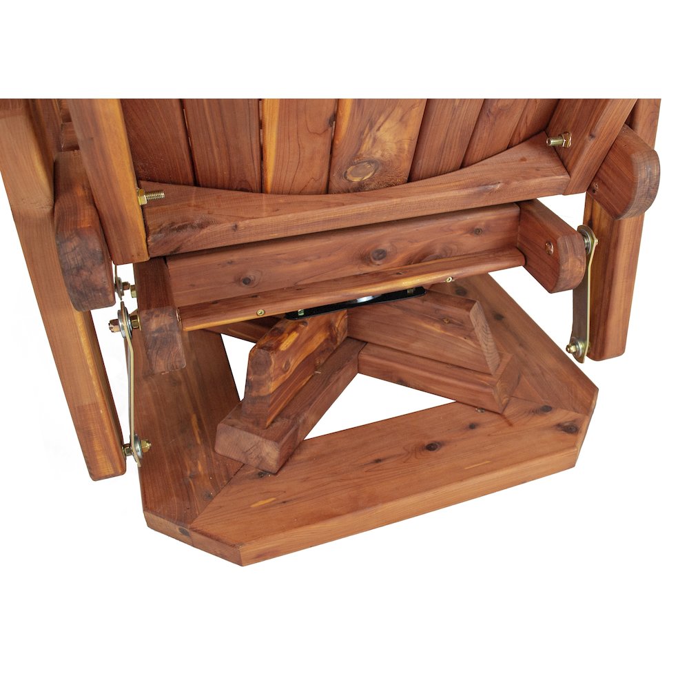 Cedar Adirondack Swivel Glider
