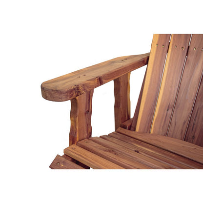 Cedar Adirondack Swivel Glider
