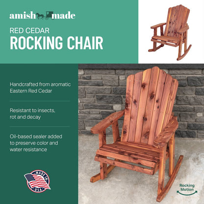 Cedar Adirondack Rocking Chair