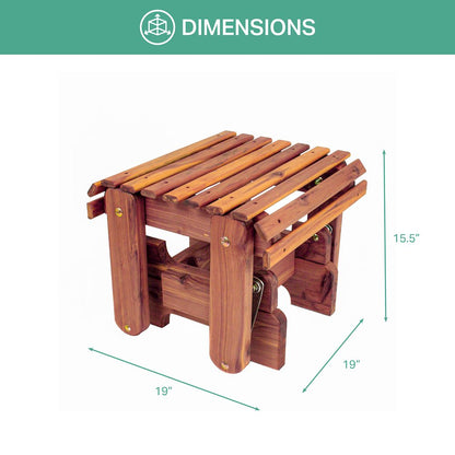 Cedar Gliding Ottoman