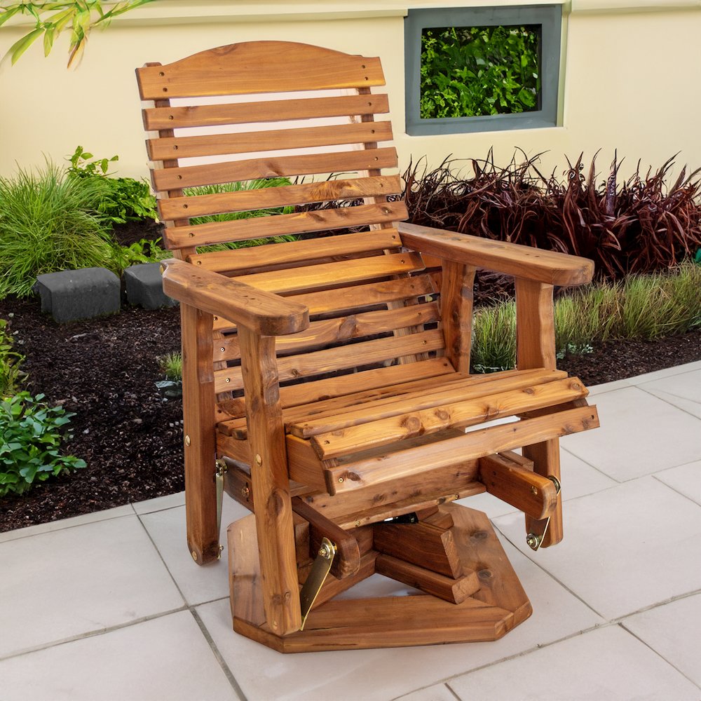 Slat Back Swivel Chair