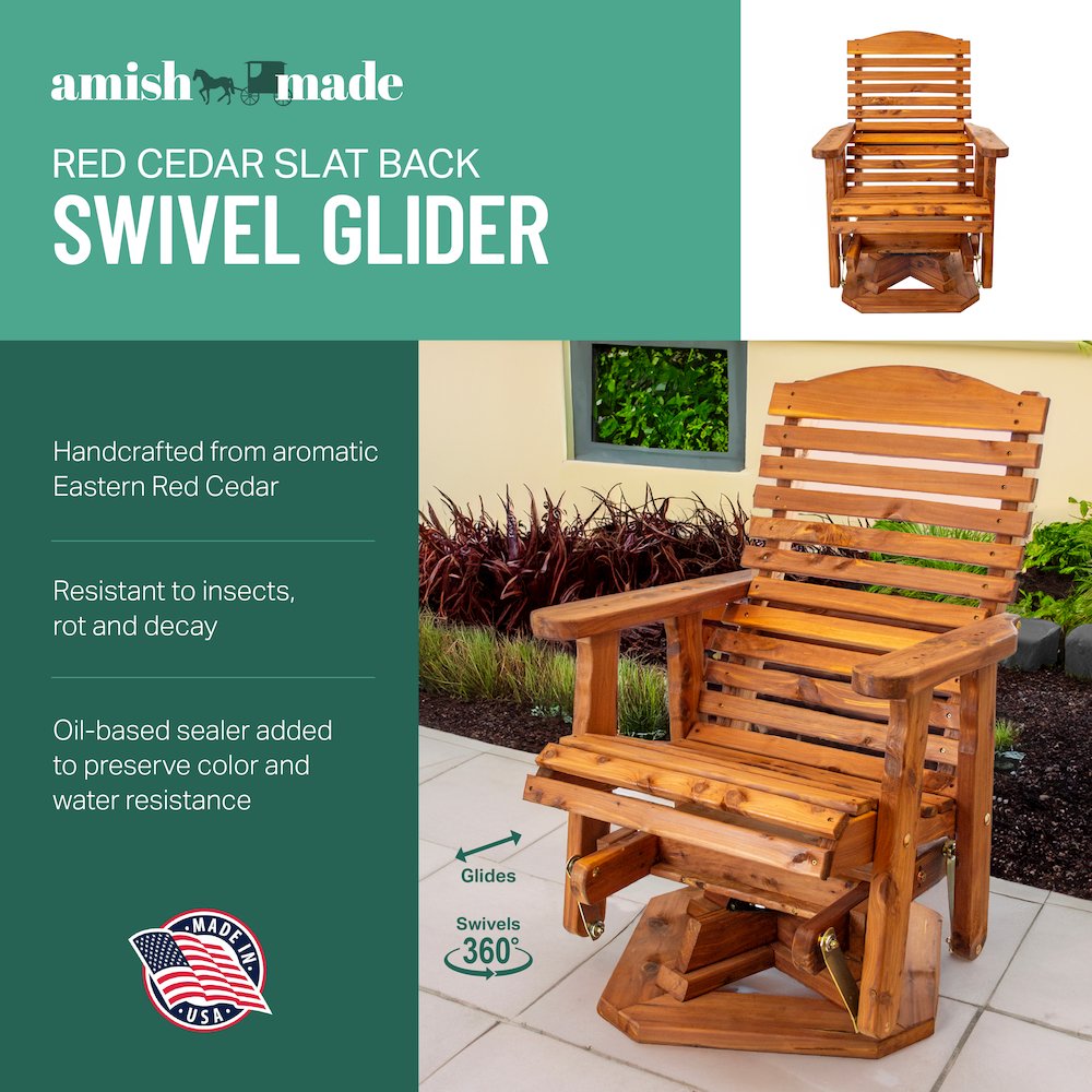 Slat Back Swivel Chair