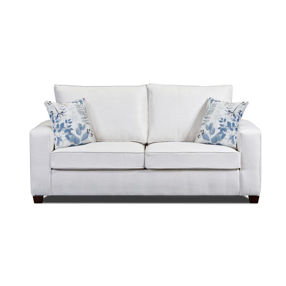 Living Room Relay Mist Sofa with Two Throw Pillows