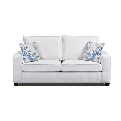 Living Room Relay Mist Sofa with Two Throw Pillows