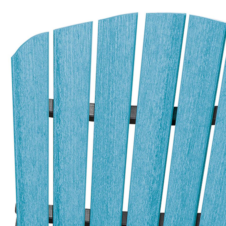 Fan Back Balcony Glider Made in the USA- Aruba, Black