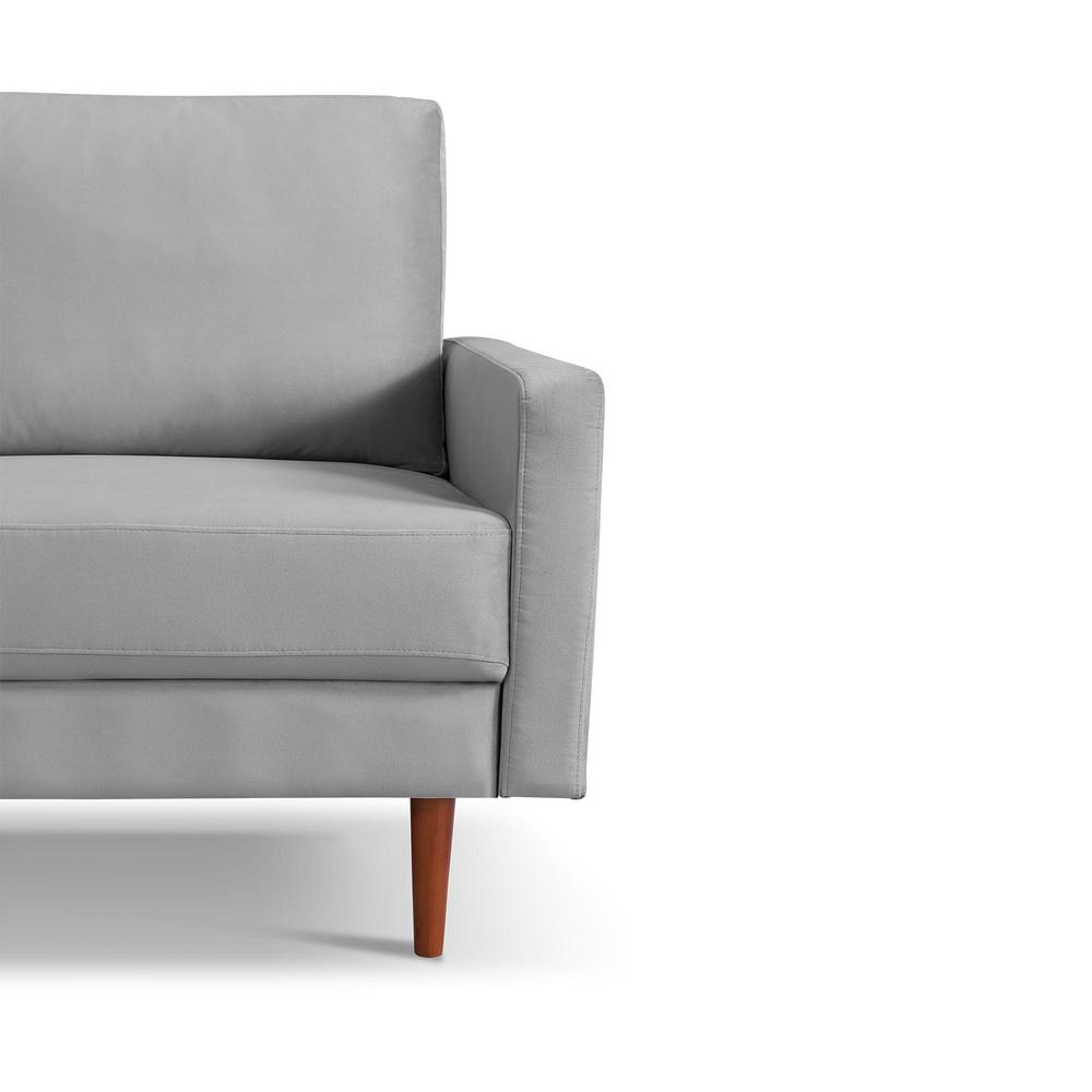 69 Inch Wide Upholstered Two Cushion Sofa with Square Arms