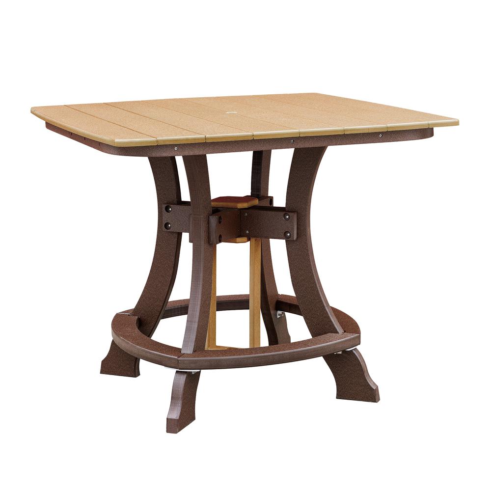 OS Home and Office Model CS130CTB-K Five Piece Square Counter Height Dining Set in Cedar on a  Tudor Brown Base