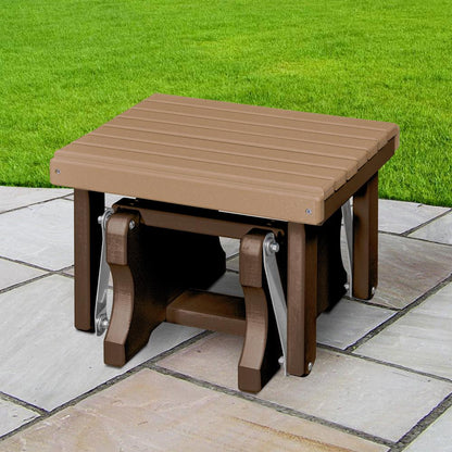 Gliding Ottoman in Cedar and Tudor Brown
