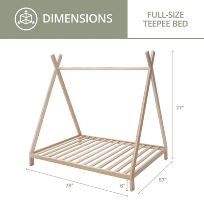 American Furniture Classics Full Size Teepee Bed with Raised Base