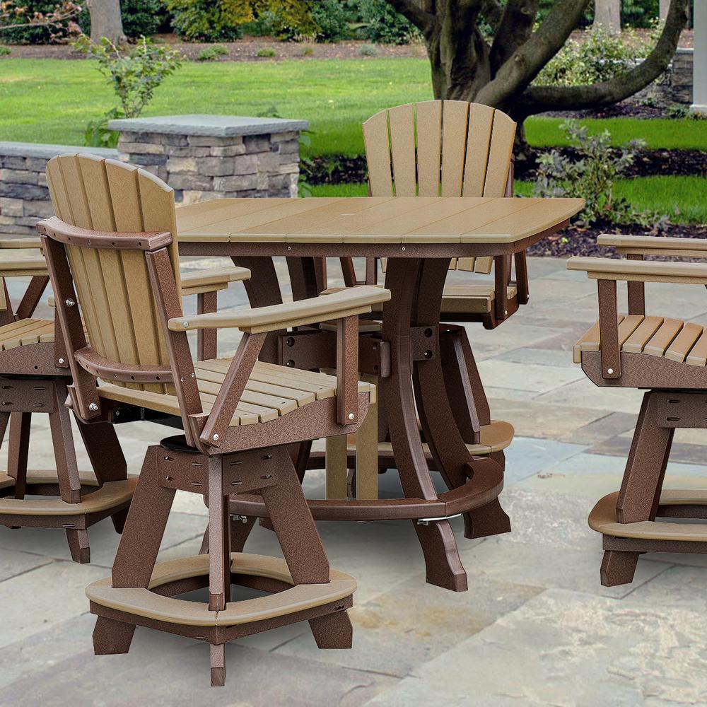 OS Home and Office Model 44S-C-CTB Counter Height Square Table in Cedar with Tudor Brown Base