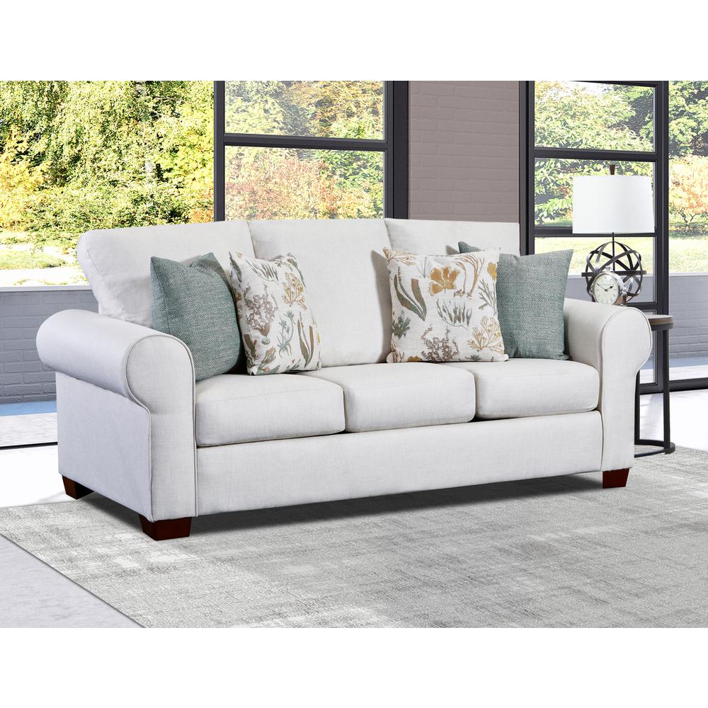 Living Room Beaujardin Sofa with Four Throw Pillows