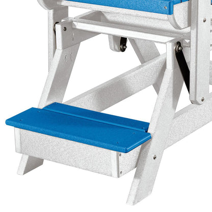 Fan Back Balcony Glider Made in the USA- Blue, White