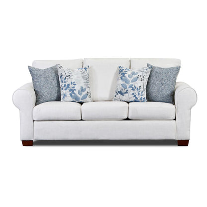 Living Room Pembroke Sofa with Four Throw Pillows