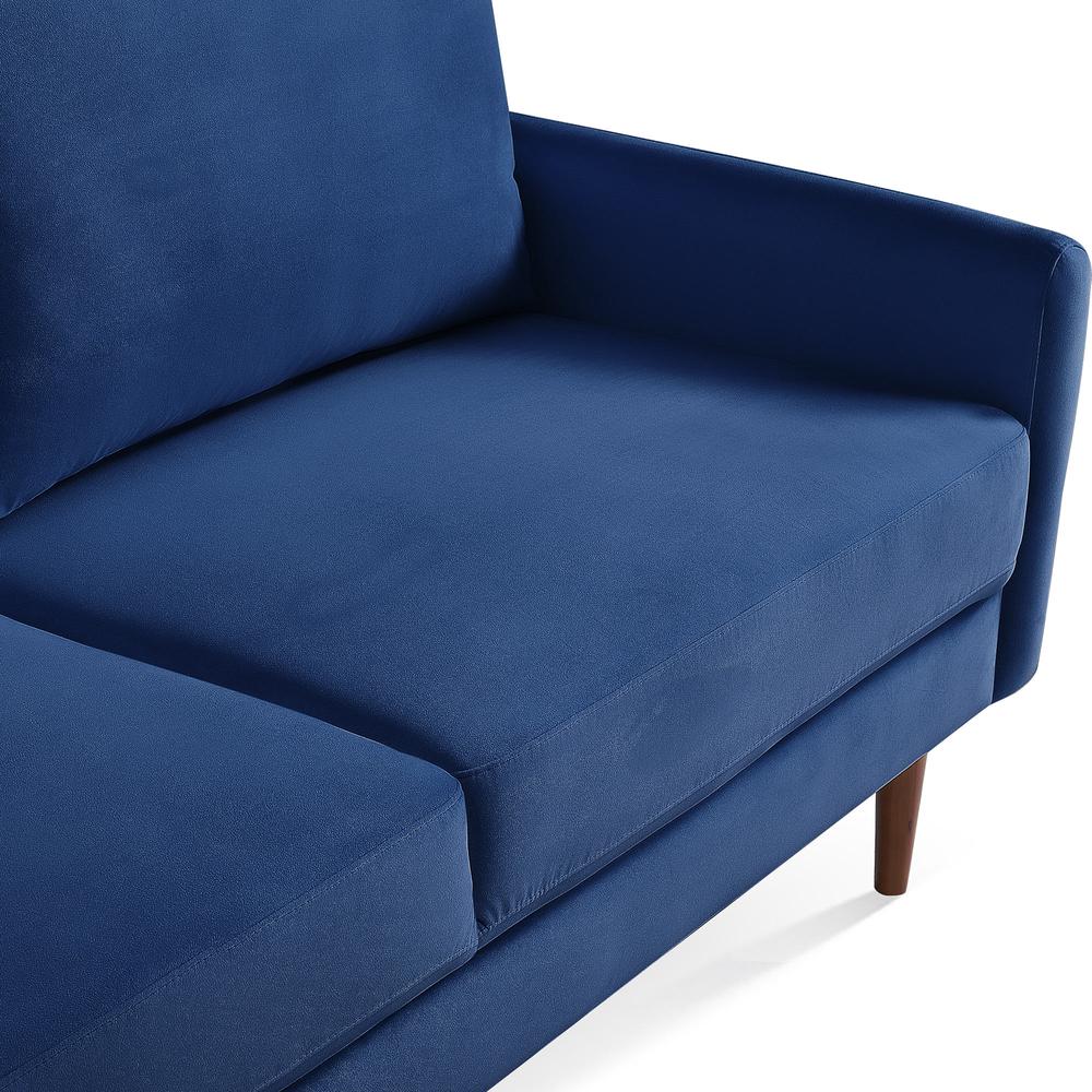 69 Inch Wide Upholstered Two Cushion Sofa with Cambered Arms