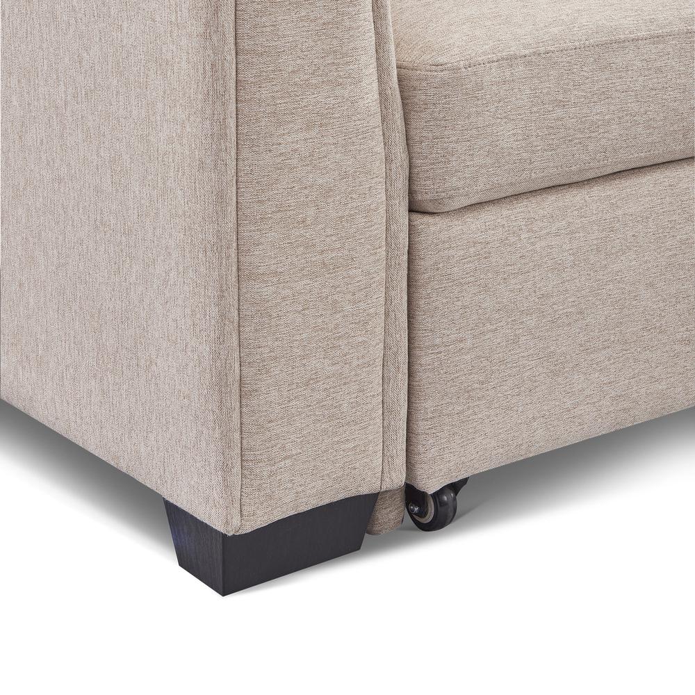 Tufted Sectional Chaise Sofa Sleeper with Storage