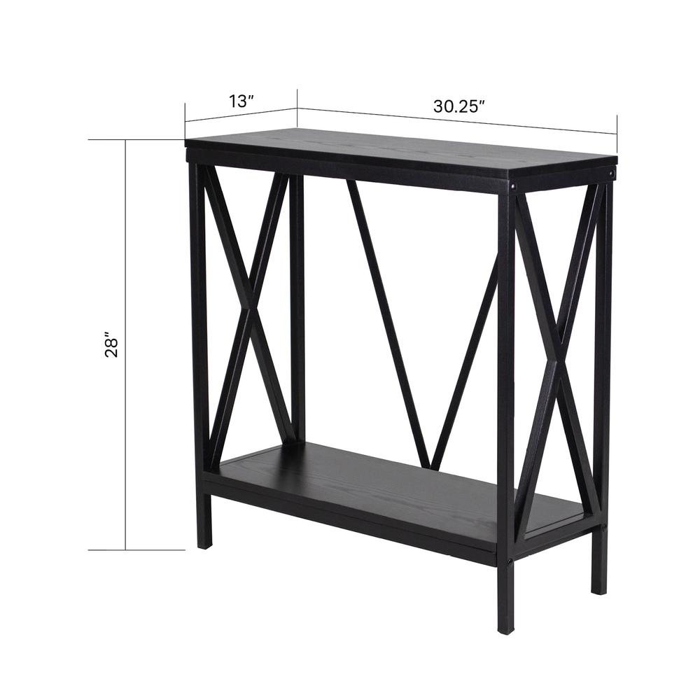 29/37 Gallon Steel X-Frame Aquarium Stand, with lower shelf, Black