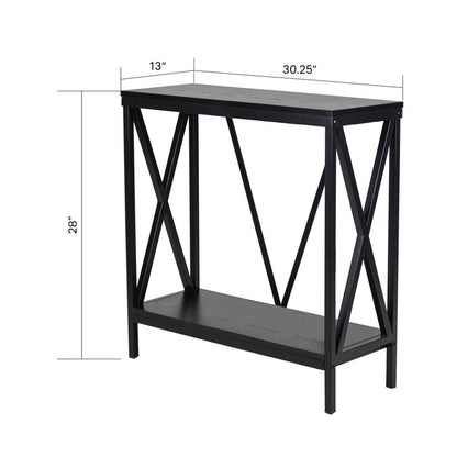 29/37 Gallon Steel X-Frame Aquarium Stand, with lower shelf, Black