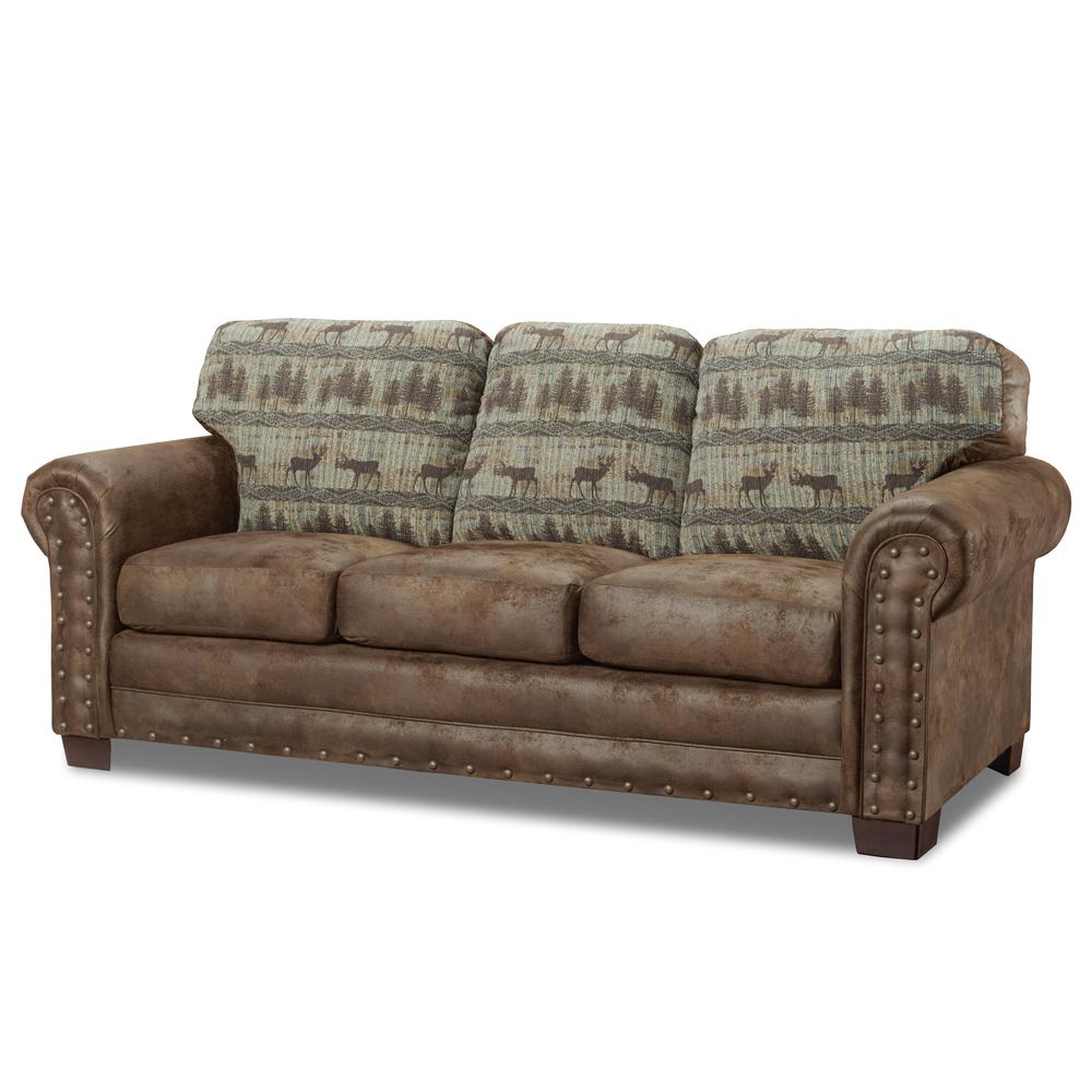 American Furniture Classics Model 8500-90S Deer Teal Lodge 4-Piece Set with Sleeper