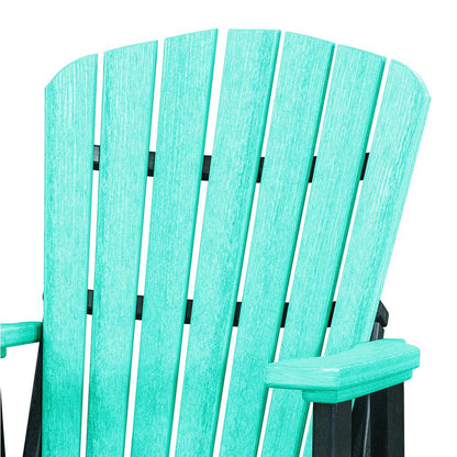 Double Glider with Center Table in Aruba Blue and Black