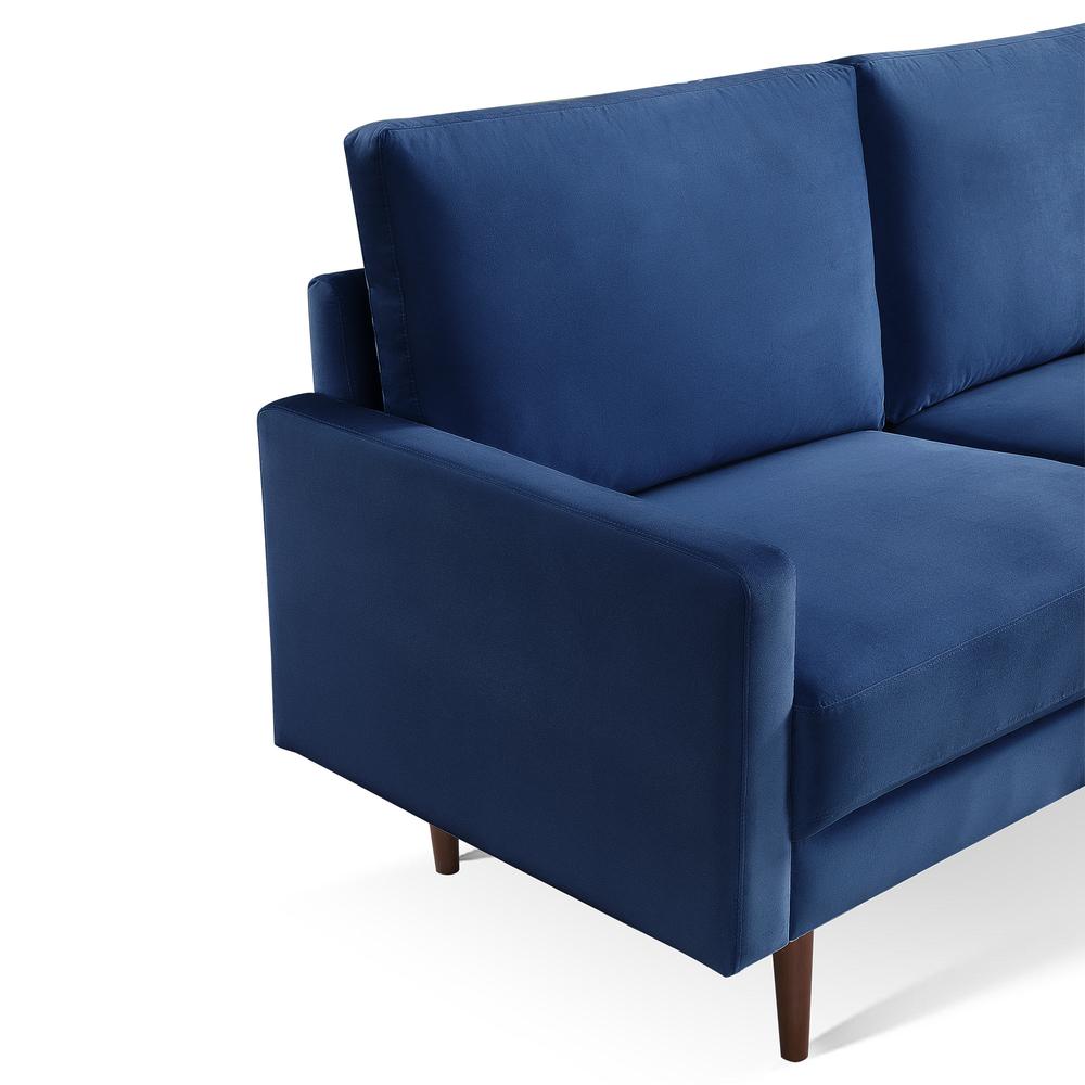 57 Inch Wide Upholstered Two Cushion Loveseat with Square Arms