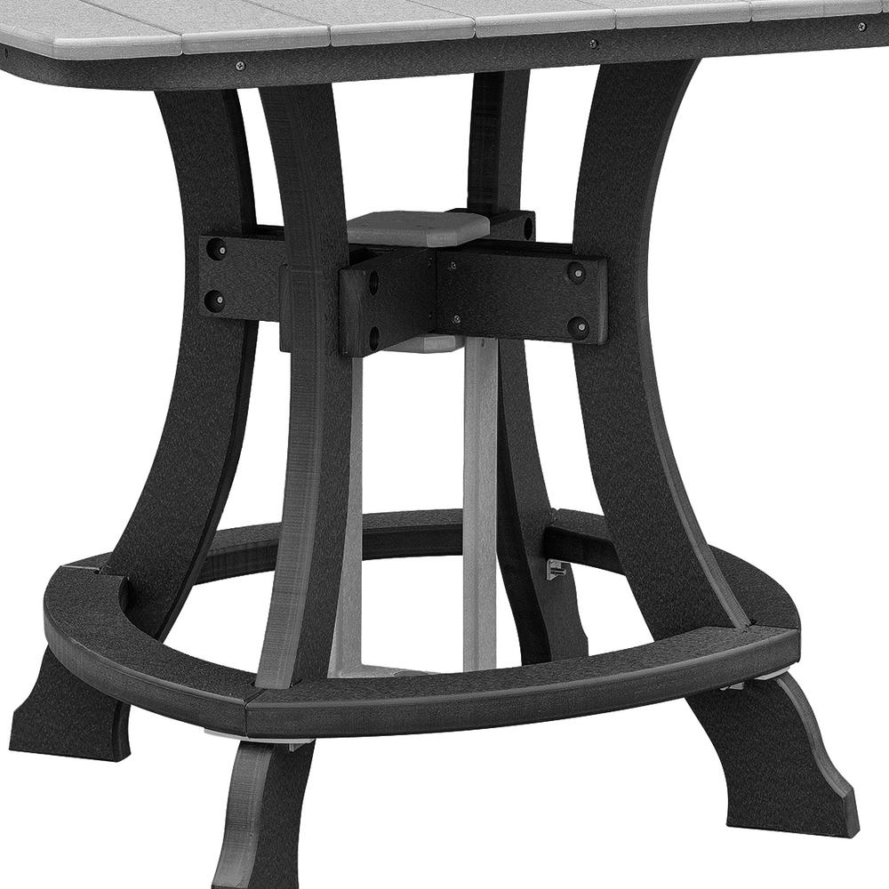 OS Home and Office Model 44S-C-LGB Counter Height Square Table in Light Gray with Black Base
