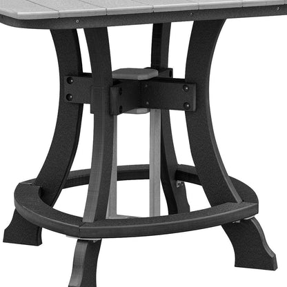 OS Home and Office Model 44S-C-LGB Counter Height Square Table in Light Gray with Black Base
