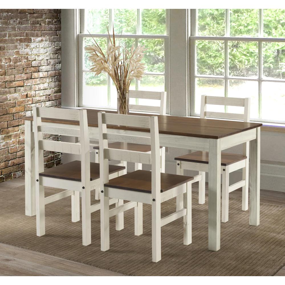 Model CADB107 Cottage Series Dining Chairs (Set of 2) in Distressed White