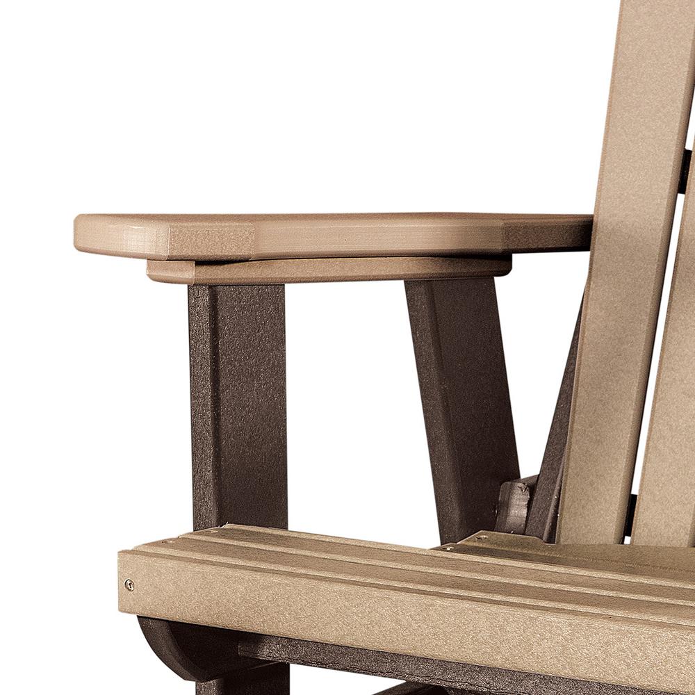 Fan Back Balcony Glider Made in the USA- Cedar, Tudor Brown