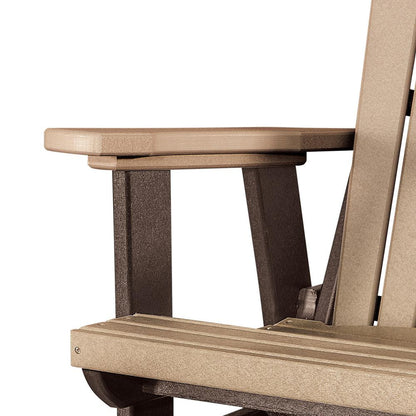 Fan Back Balcony Glider Made in the USA- Cedar, Tudor Brown