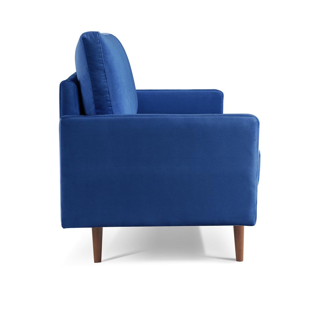 57 Inch Wide Upholstered Two Cushion Loveseat with Square Arms