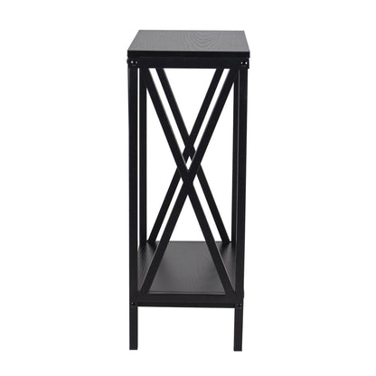 29/37 Gallon Steel X-Frame Aquarium Stand, with lower shelf, Black