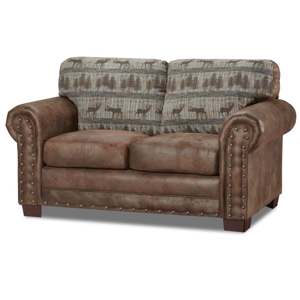 American Furniture Classics Model 8500-90S Deer Teal Lodge 4-Piece Set with Sleeper