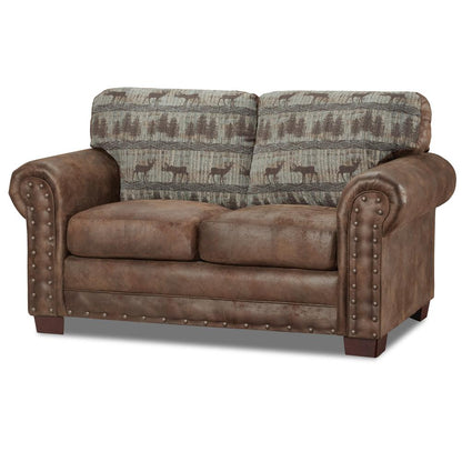 American Furniture Classics Model 8500-90S Deer Teal Lodge 4-Piece Set with Sleeper