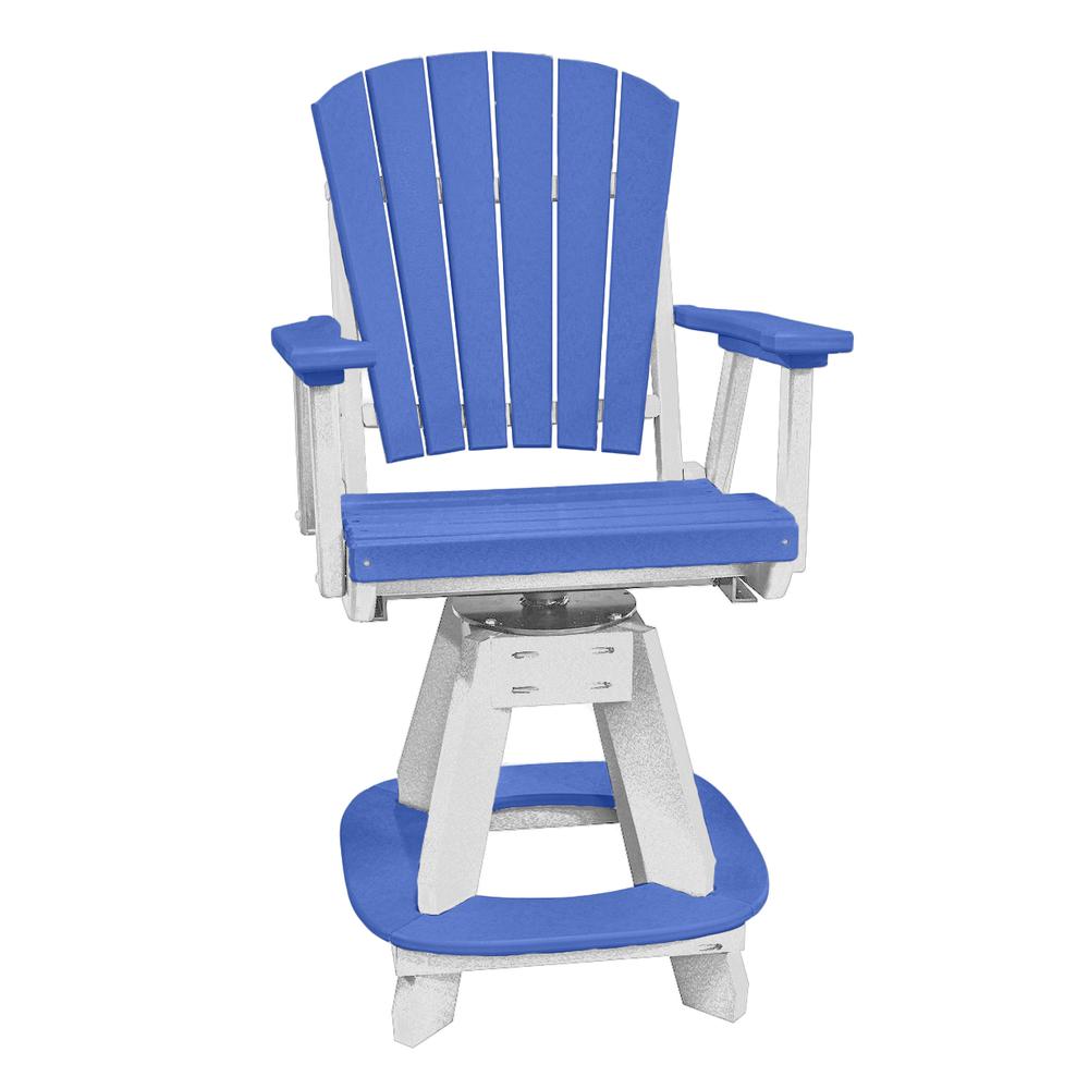 OS Home and Office Model CS130BW-K Five Piece Square Counter Height Dining Set in Blue on a White Base