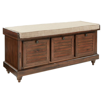 Dover Storage Bench in Distressed Brown ASM, DOV-DB