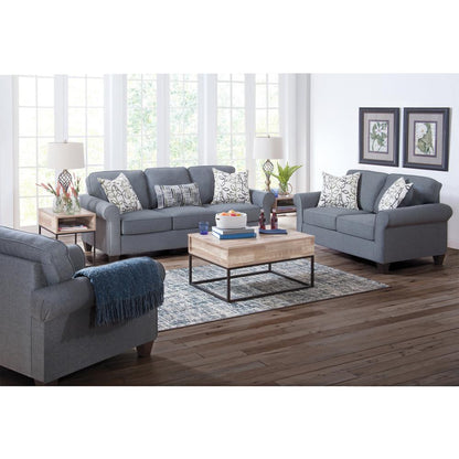 American Furniture Classics Sofa with Rolled Arms and 3 Accent Pillows