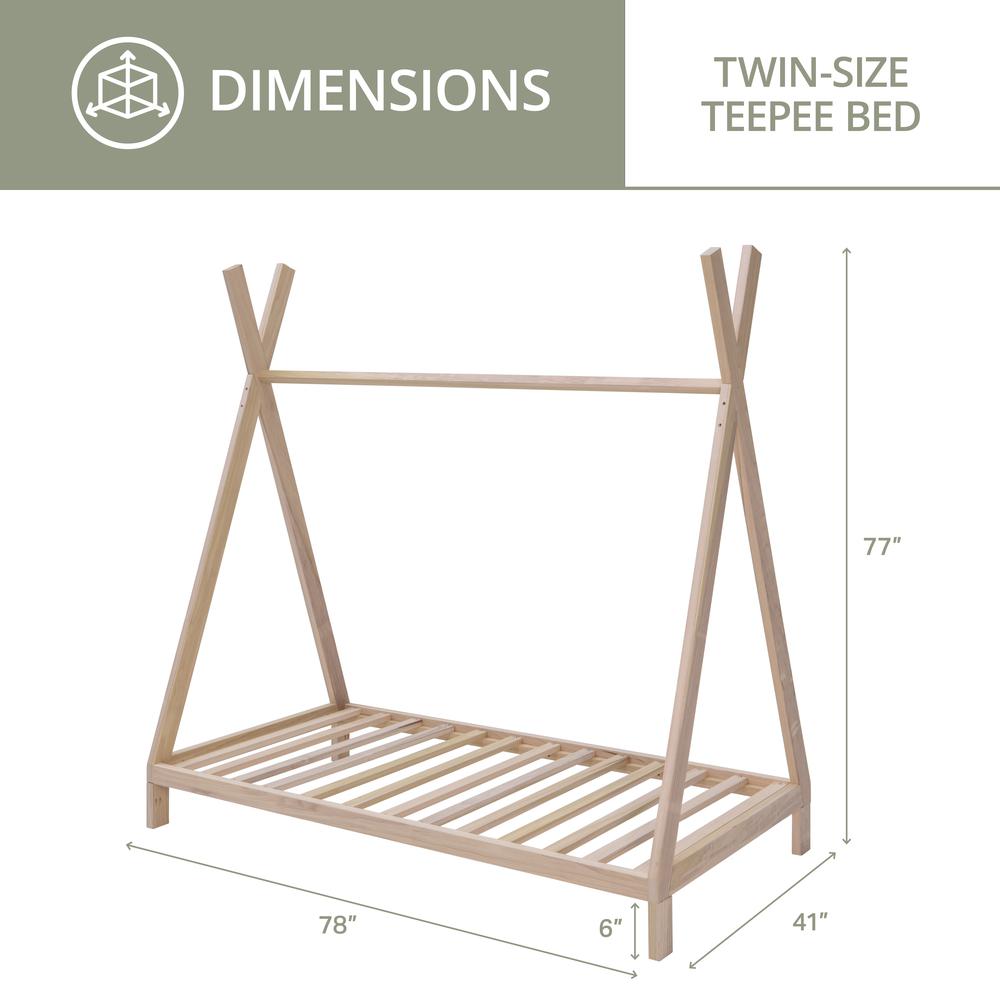 American Furniture Classics Twin Size Teepee Bed with Raised Base