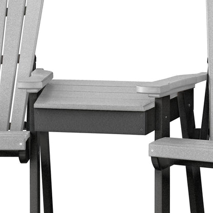 OS Home and Office Counter Height Settee Table Combo in Light Grey with a Black Base