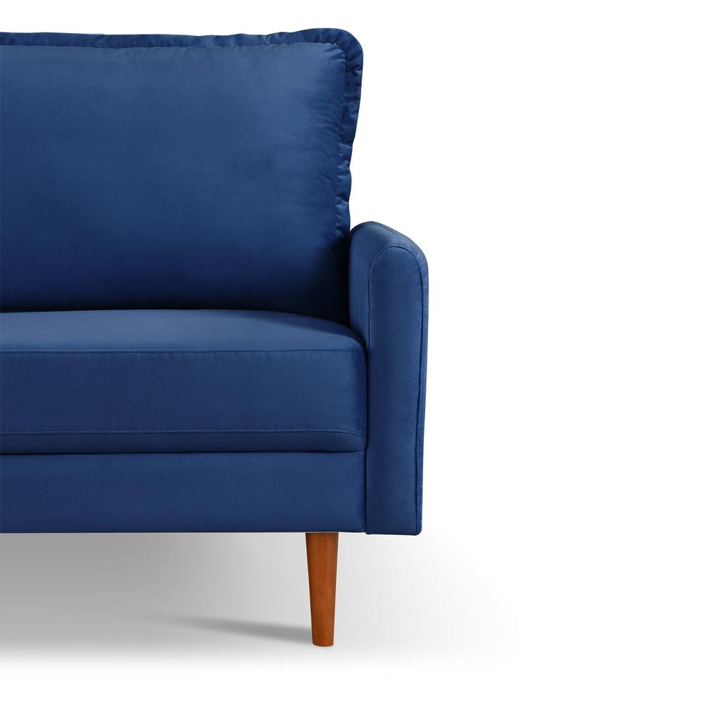 69 Inch Wide Upholstered Two Cushion Sofa with Cambered Arms