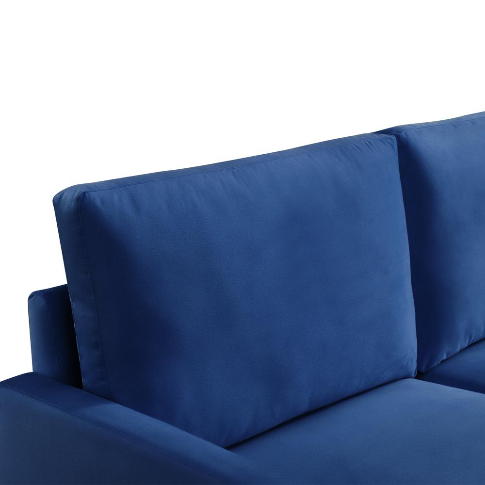 57 Inch Wide Upholstered Two Cushion Loveseat with Square Arms
