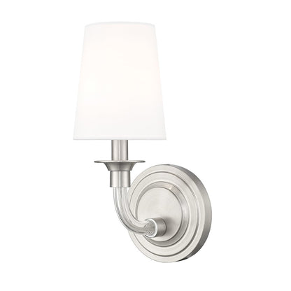Z-Lite Katerina 1 Light Wall Sconce in Brushed Nickel Frame Finish