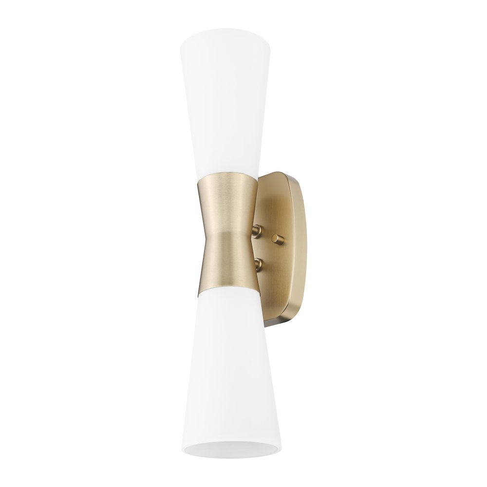 Z-Lite 2 Light Wall Sconce, Modern Gold
