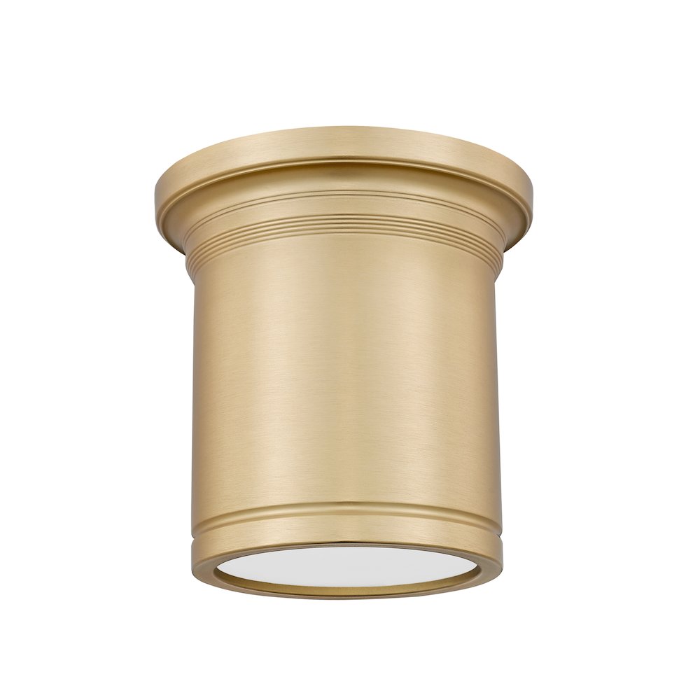 Z-Lite 1 Light Flush Mount, Modern Gold