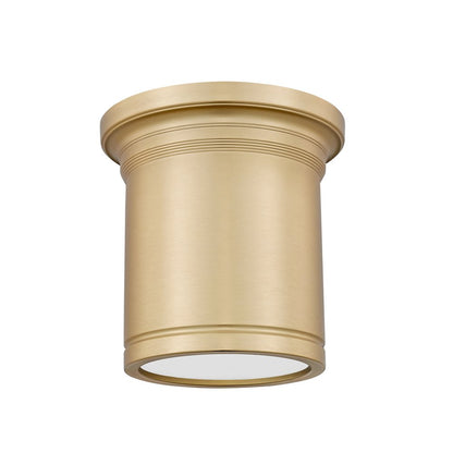Z-Lite 1 Light Flush Mount, Modern Gold