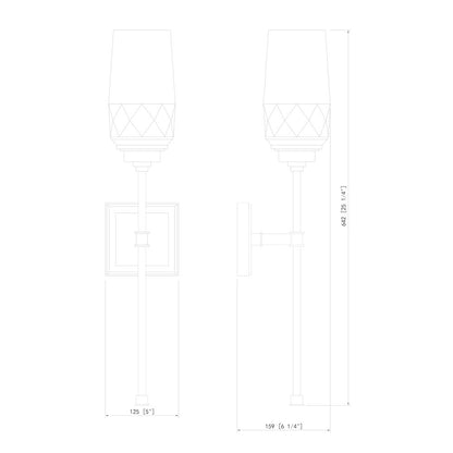 Z-Lite 1 Light Wall Sconce, Modern Gold