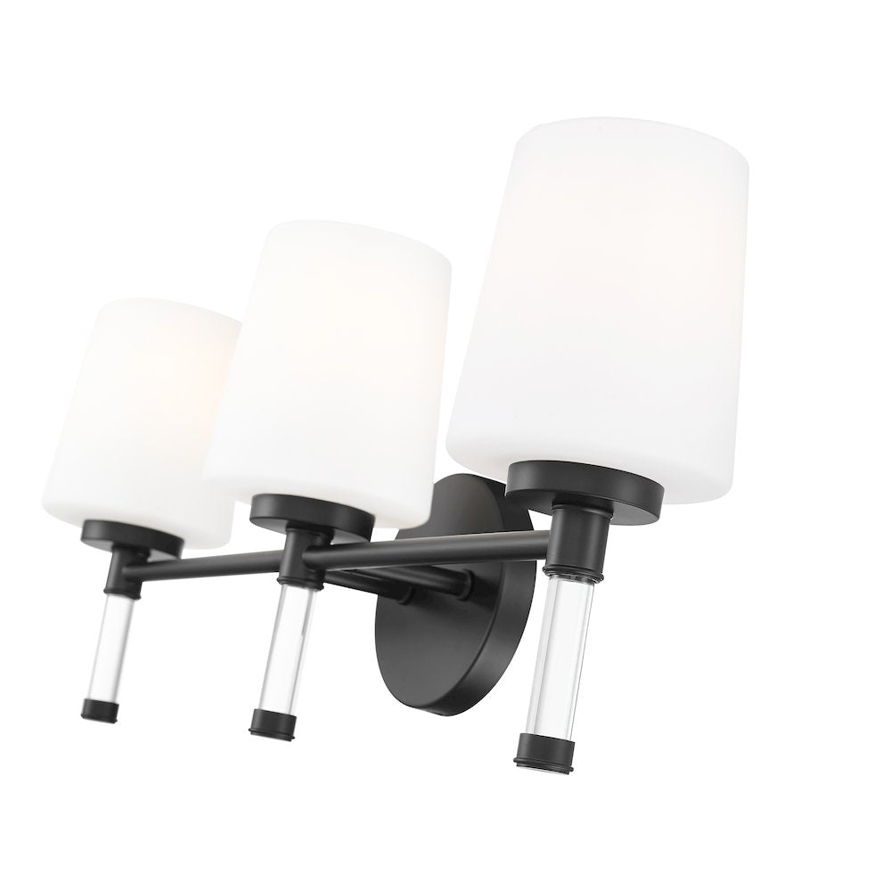 Z-Lite 3 Light Vanity, Matte Black
