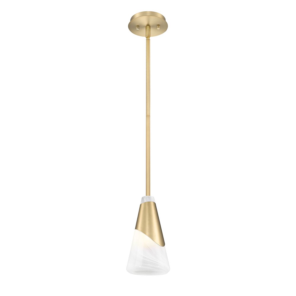 Z-Lite Aimie 1 Light Pendant, Modern Gold