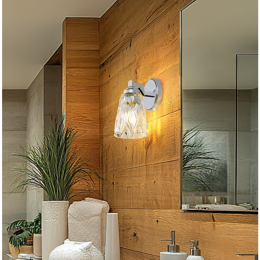Z-Lite 1 Light Wall Sconce, Chrome