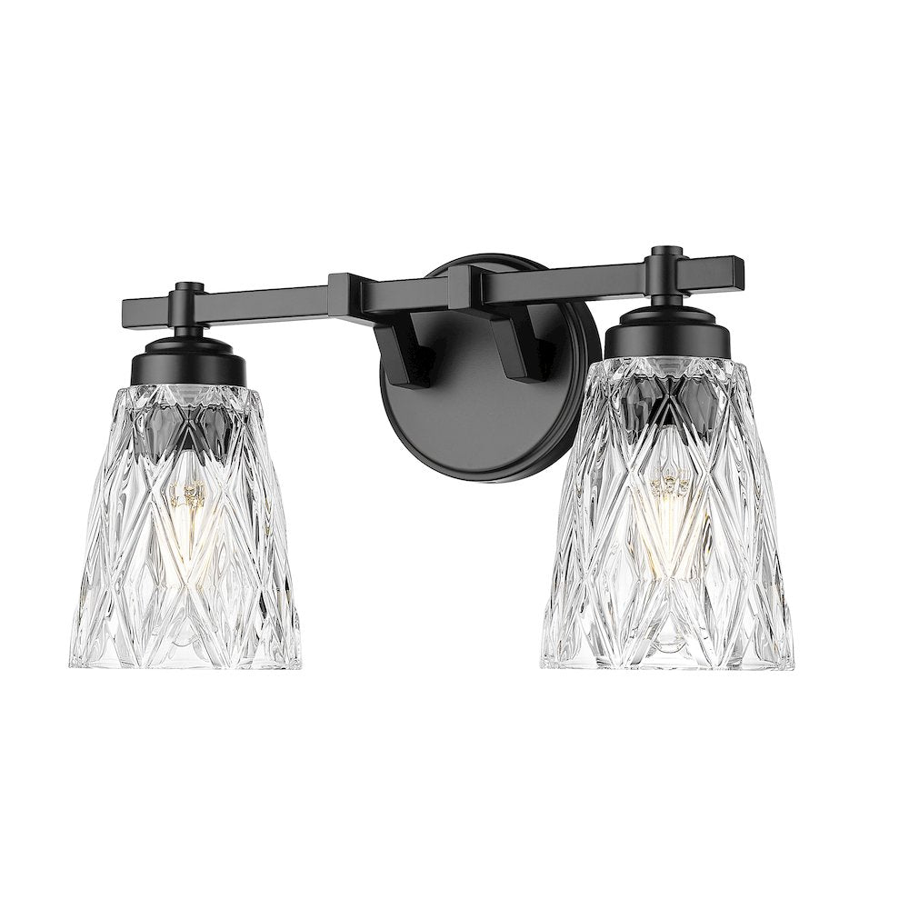 Z-Lite 2 Light Vanity, Matte Black