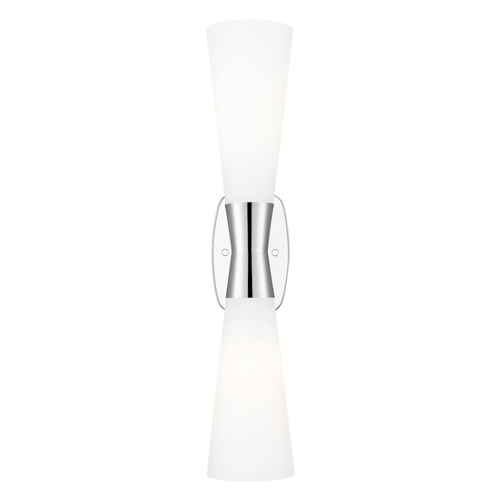 Z-Lite 2 Light Wall Sconce, Polished Nickel